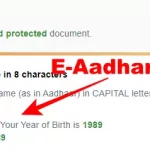 e-aadhar password